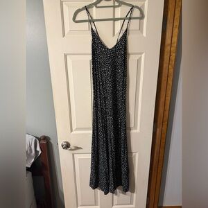 Old Navy Tank Maxi Dress | Black & White | Criss-Crossed Back